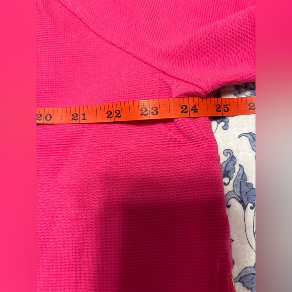 Anrabess Size XL oversized hot Pink Sweatshirt with Side Zippers crew neck - Picture 7 of 10